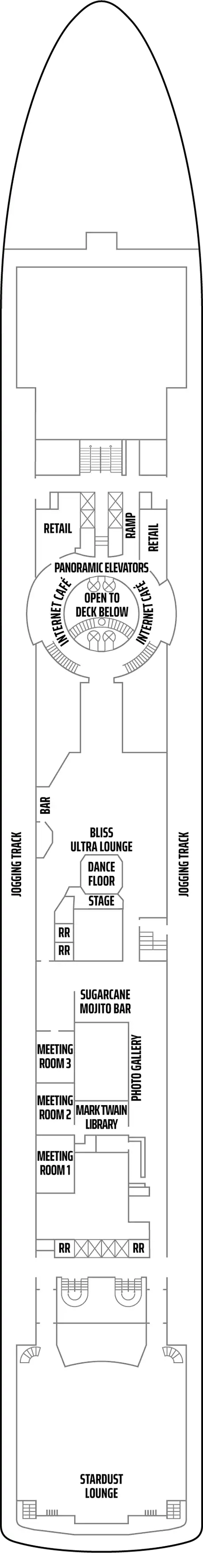 Promenade (Deck 6) deck plan for Norwegian Sky