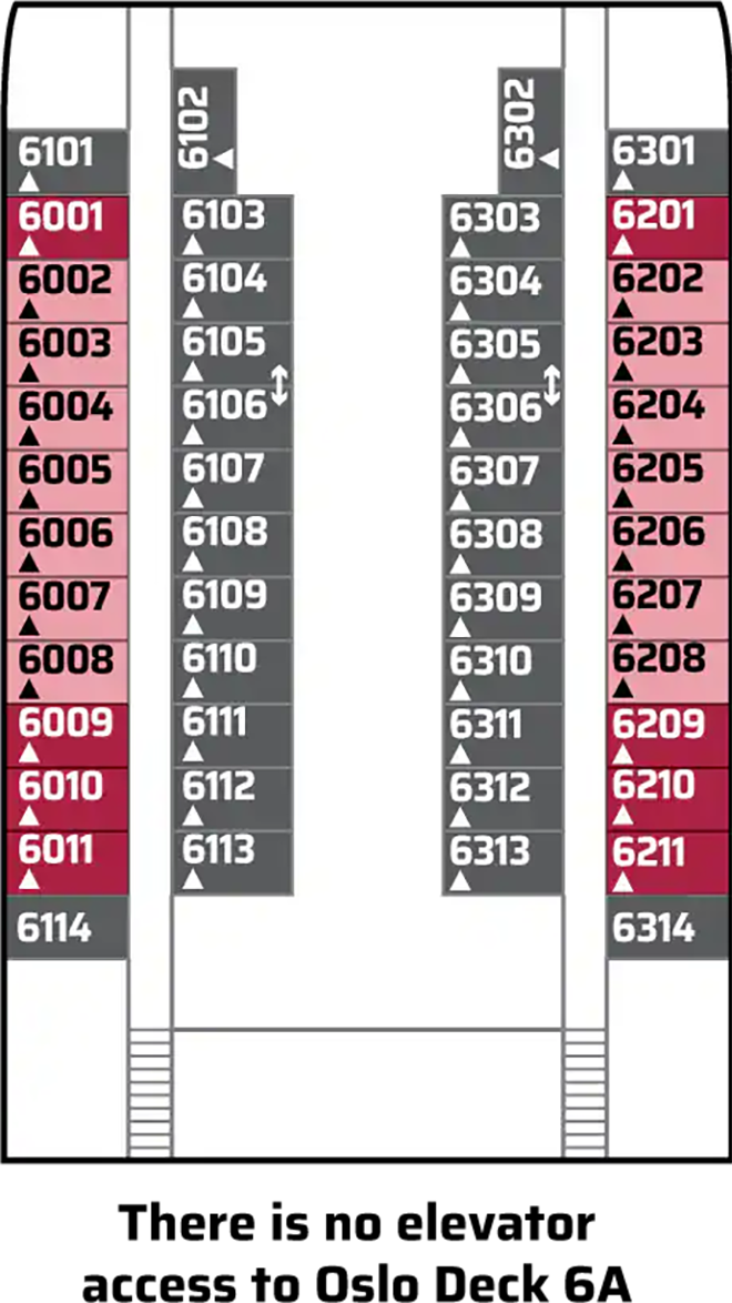 Oslo (Deck 6A) deck plan for Norwegian Sky