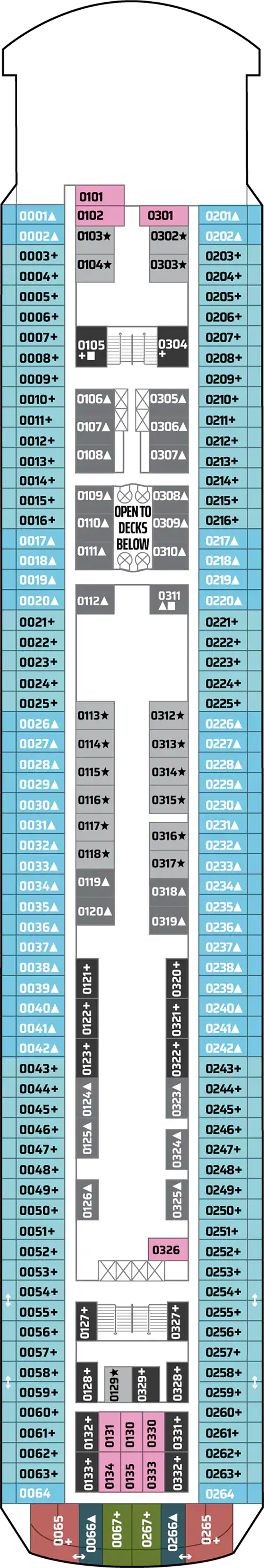 Norway (Deck 10) deck plan for Norwegian Sun