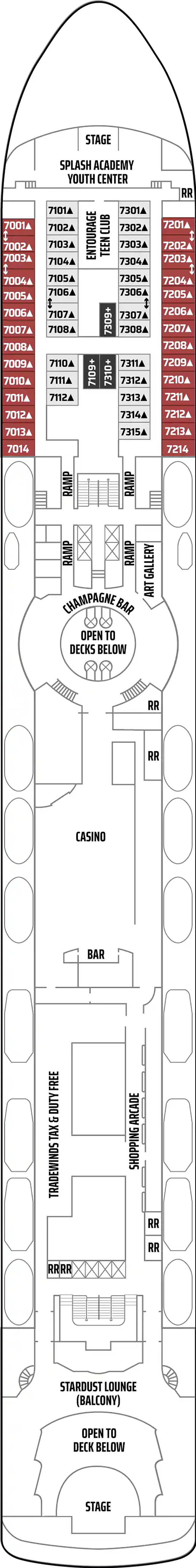 International (Deck 7) deck plan for Norwegian Sun