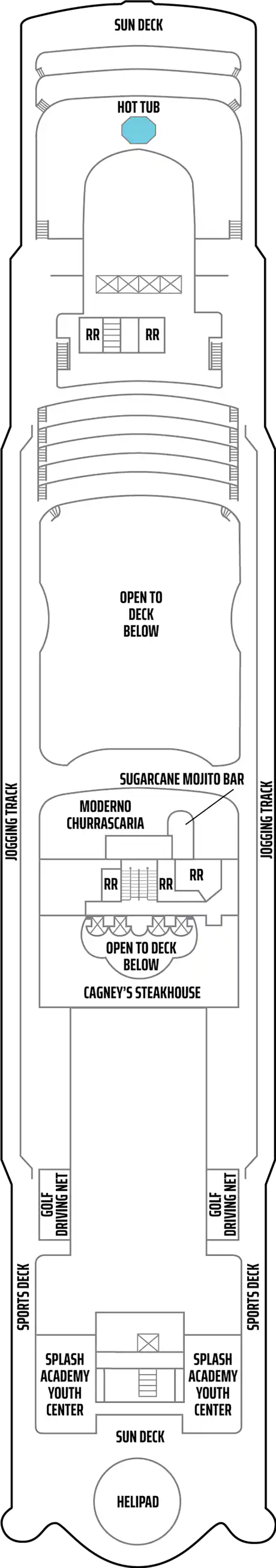 Deck 13 deck plan for Norwegian Star