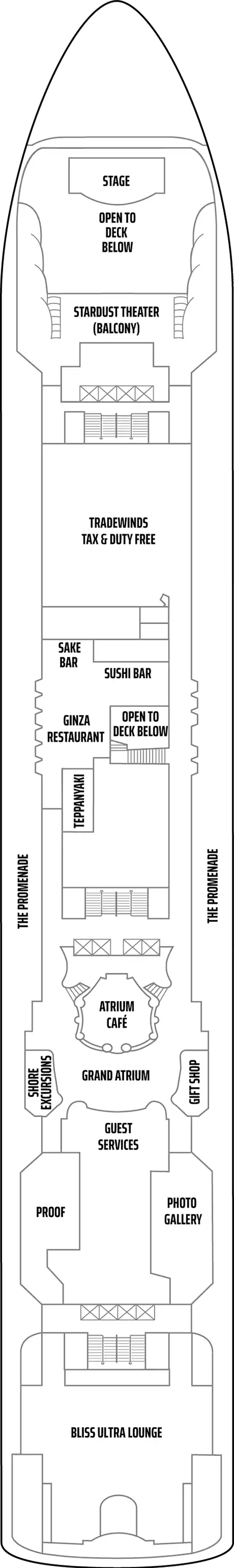 Deck 7 deck plan for Norwegian Star
