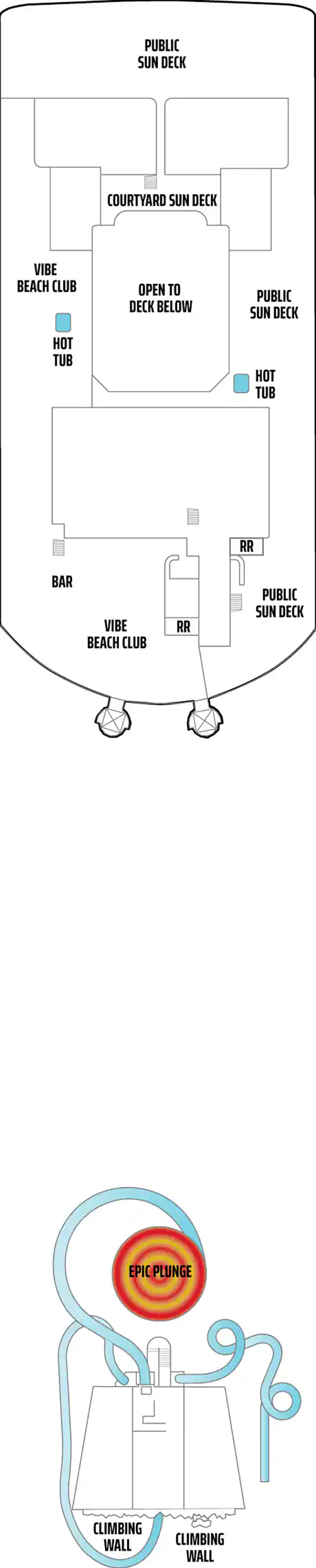 Deck 18 deck plan for Norwegian Epic
