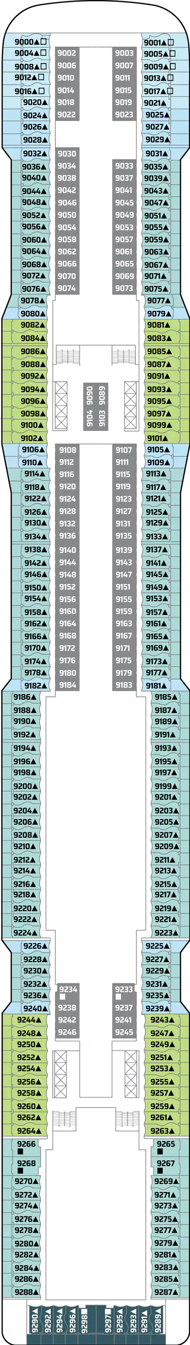 Deck 9 deck plan for Norwegian Epic