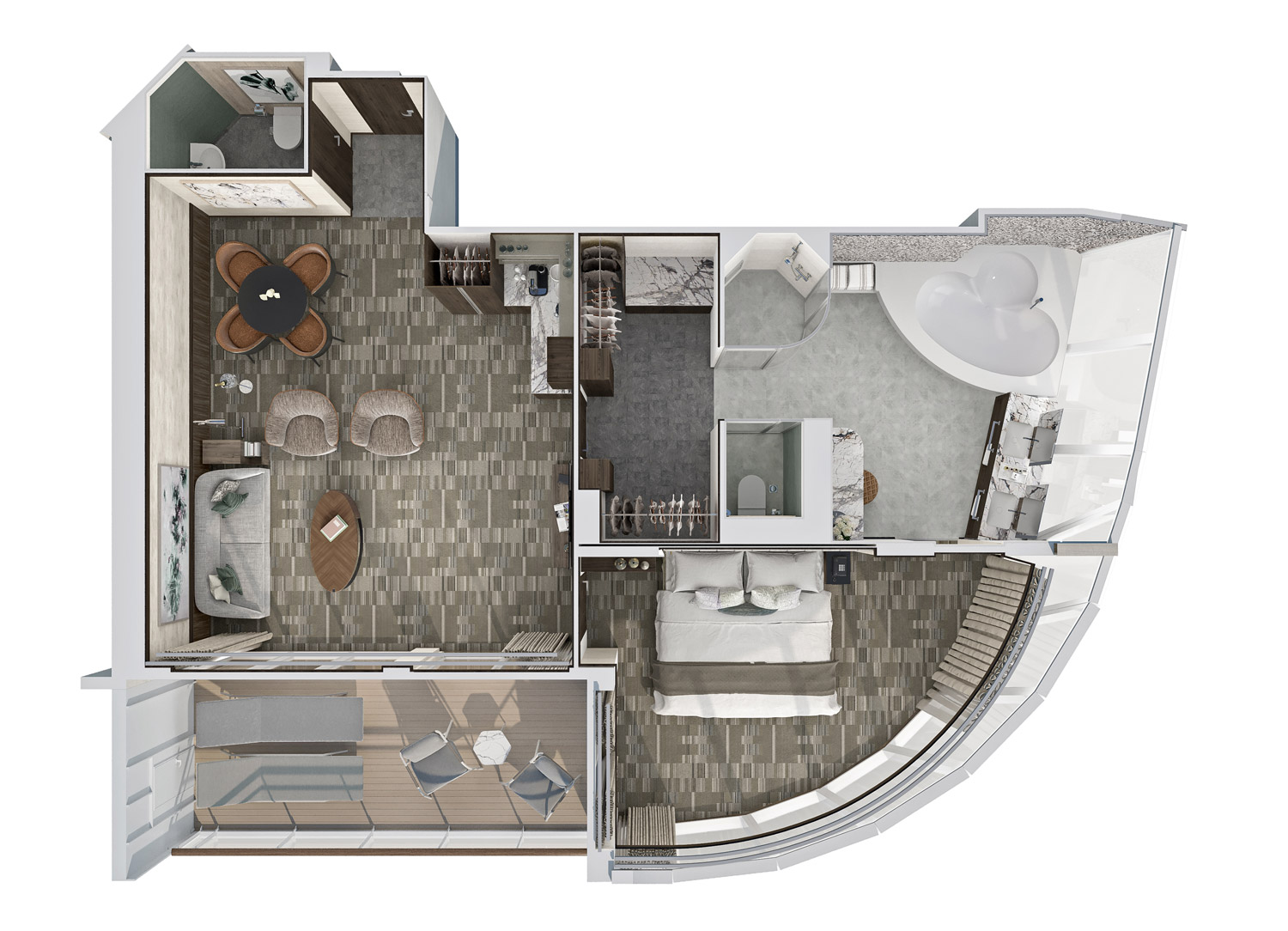 The Haven Deluxe Owner's Suite with Large Balcony - Schematic
