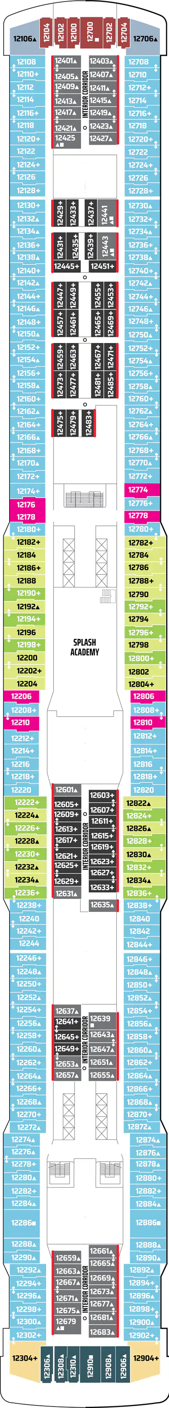 Deck 12 deck plan for Norwegian Breakaway