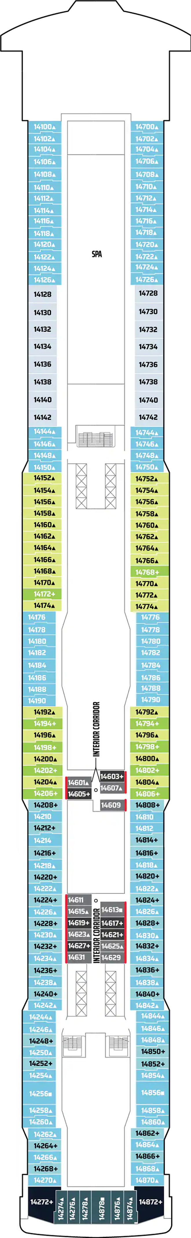 Deck 14 deck plan for Norwegian Breakaway