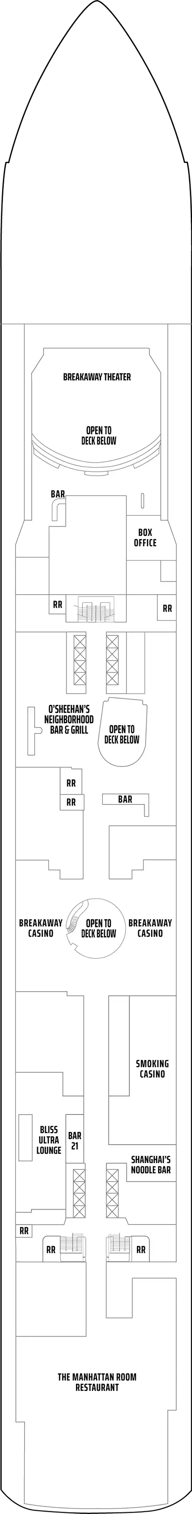 Deck 7 deck plan for Norwegian Breakaway