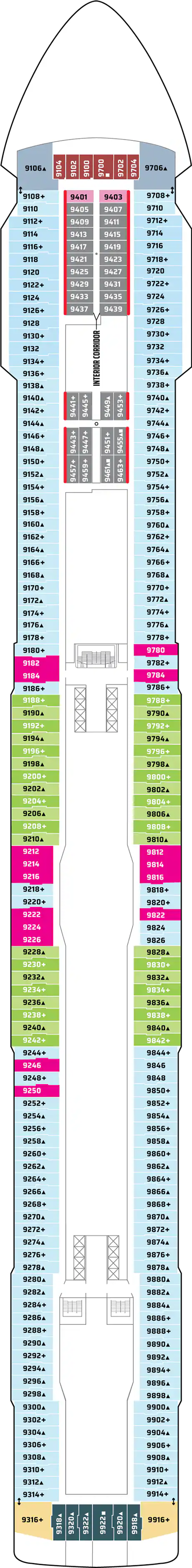 Deck 9 deck plan for Norwegian Breakaway