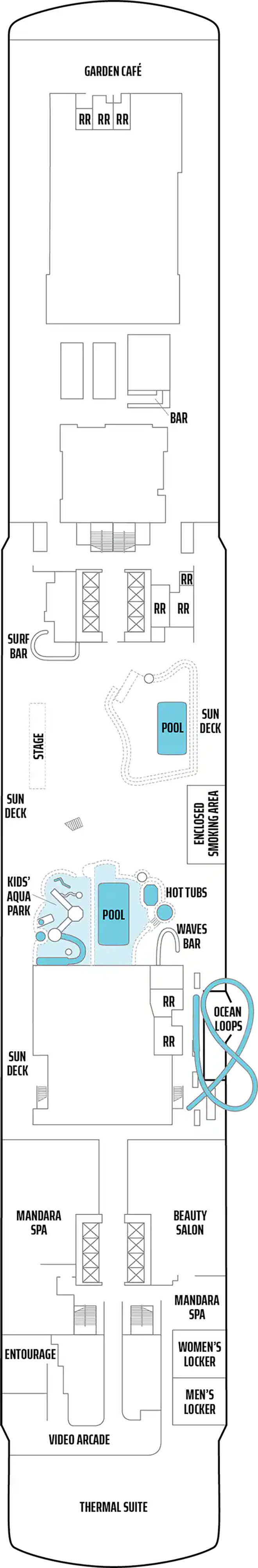 Deck 16 deck plan for Norwegian Joy