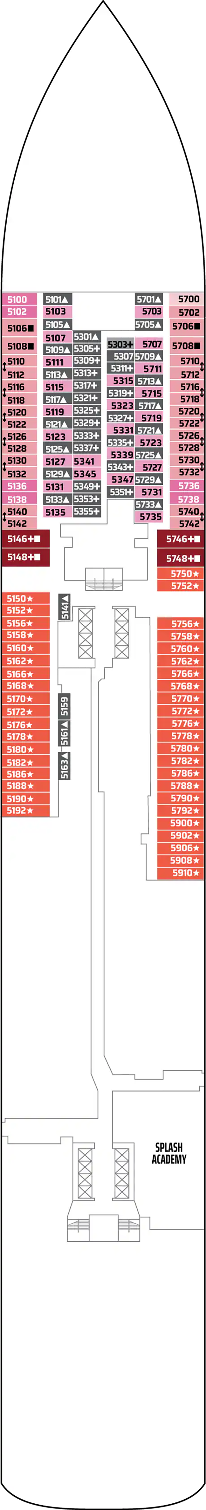 Deck 5 deck plan for Norwegian Joy