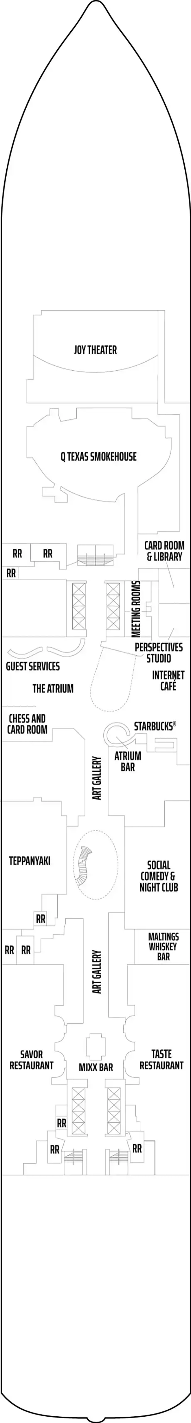 Deck 6 deck plan for Norwegian Joy