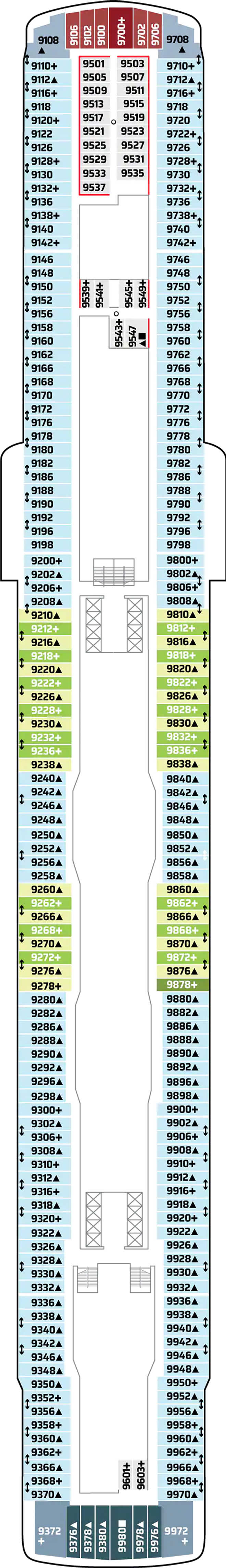 Deck 9 deck plan for Norwegian Joy