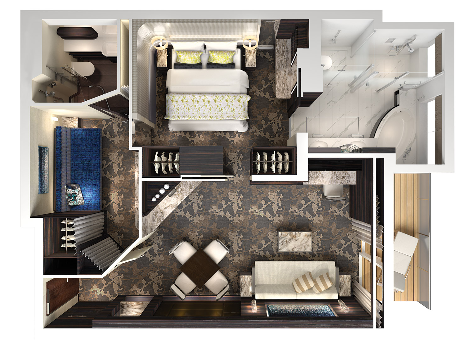 The Haven 2-Bedroom Family Villa with Large Balcony - Schematic