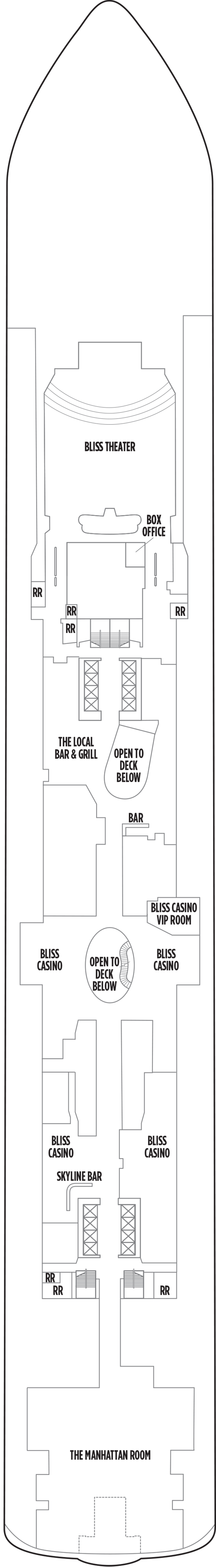 Deck 7 deck plan for Norwegian Bliss