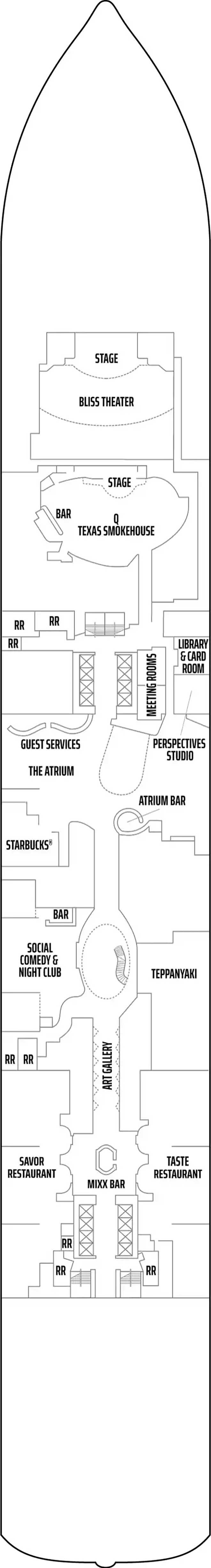 Deck 6 deck plan for Norwegian Bliss