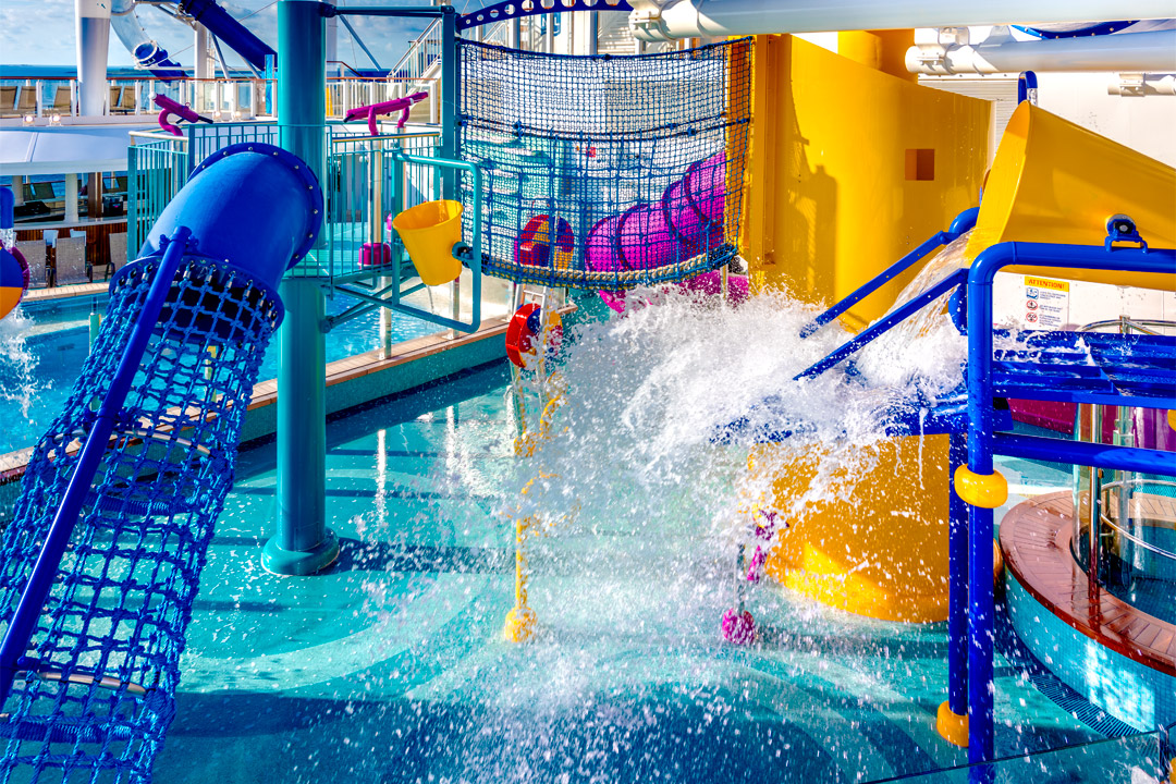  <em>Norwegian Bliss</em> features an aqua park designed especially for kids.   