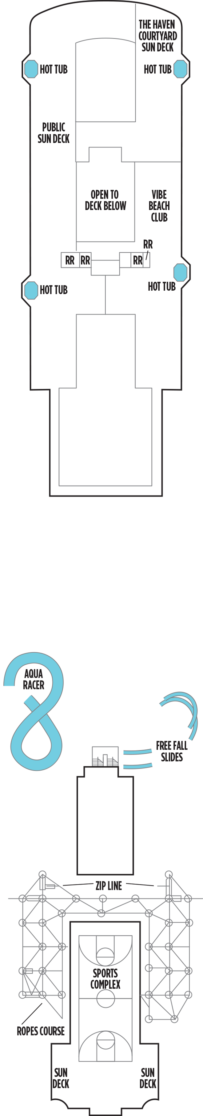 Deck 19 deck plan for Norwegian Escape