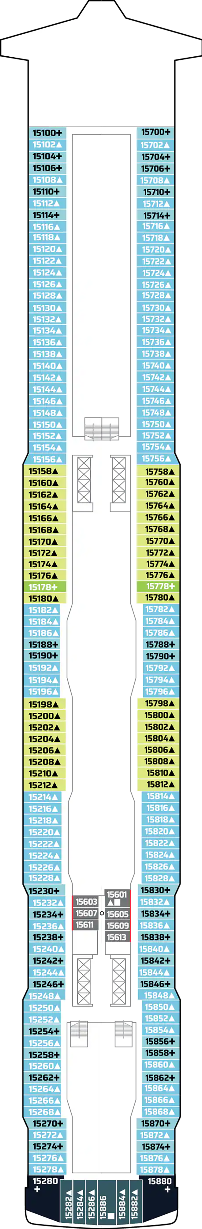 Deck 15 deck plan for Norwegian Escape