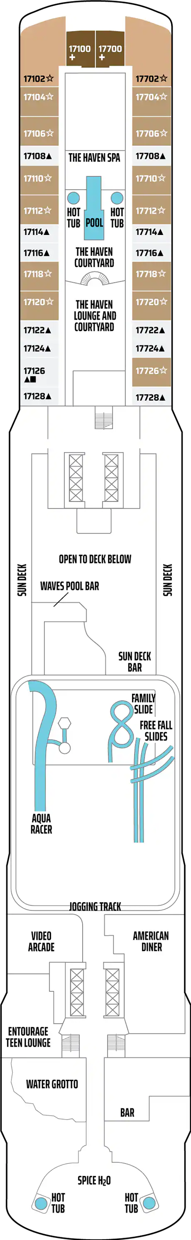 Deck 17 deck plan for Norwegian Escape