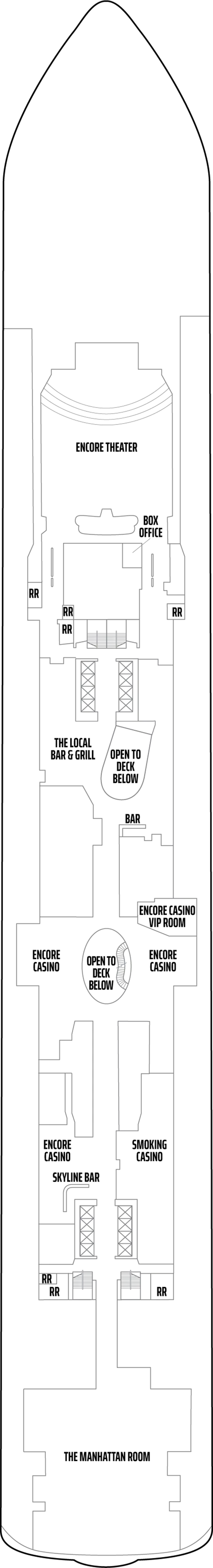 Deck 7 deck plan for Norwegian Encore