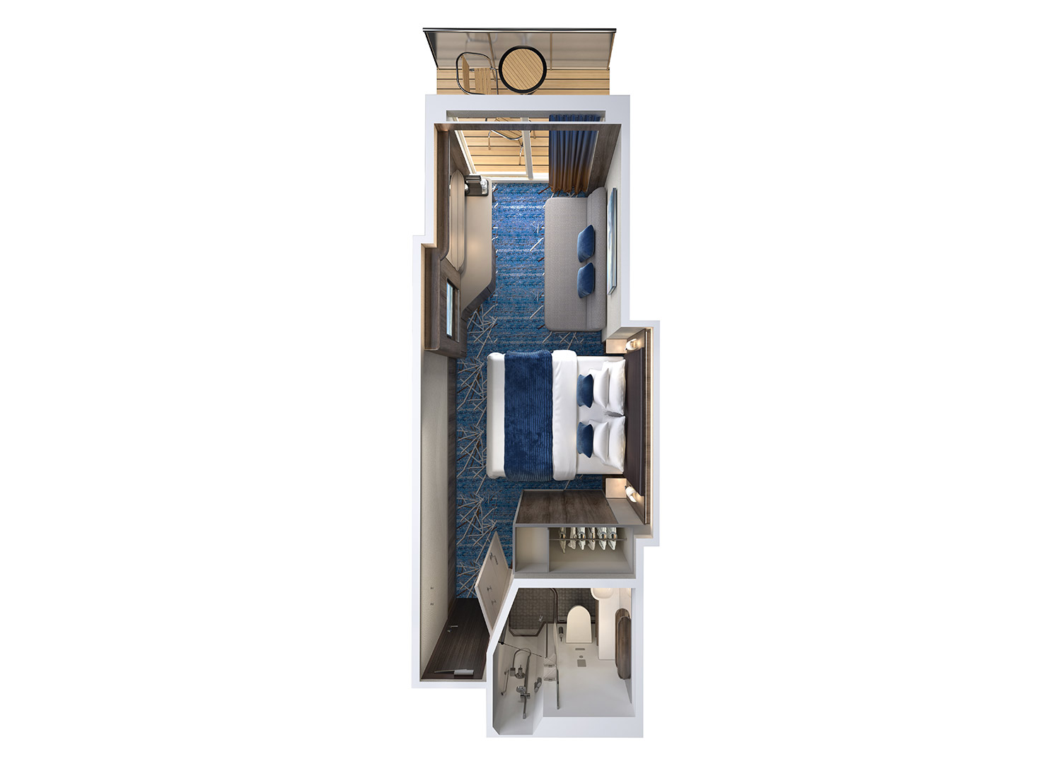 Sail Away Club Balcony Suite - Schematic