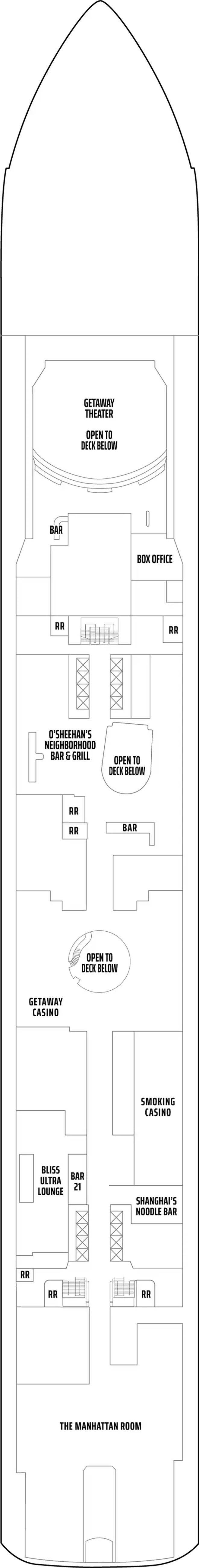 Deck 7 deck plan for Norwegian Getaway