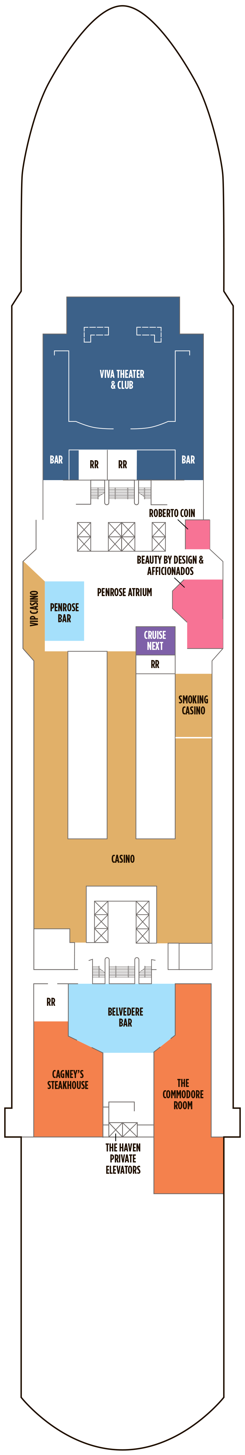 Deck 6 deck plan for Norwegian Viva
