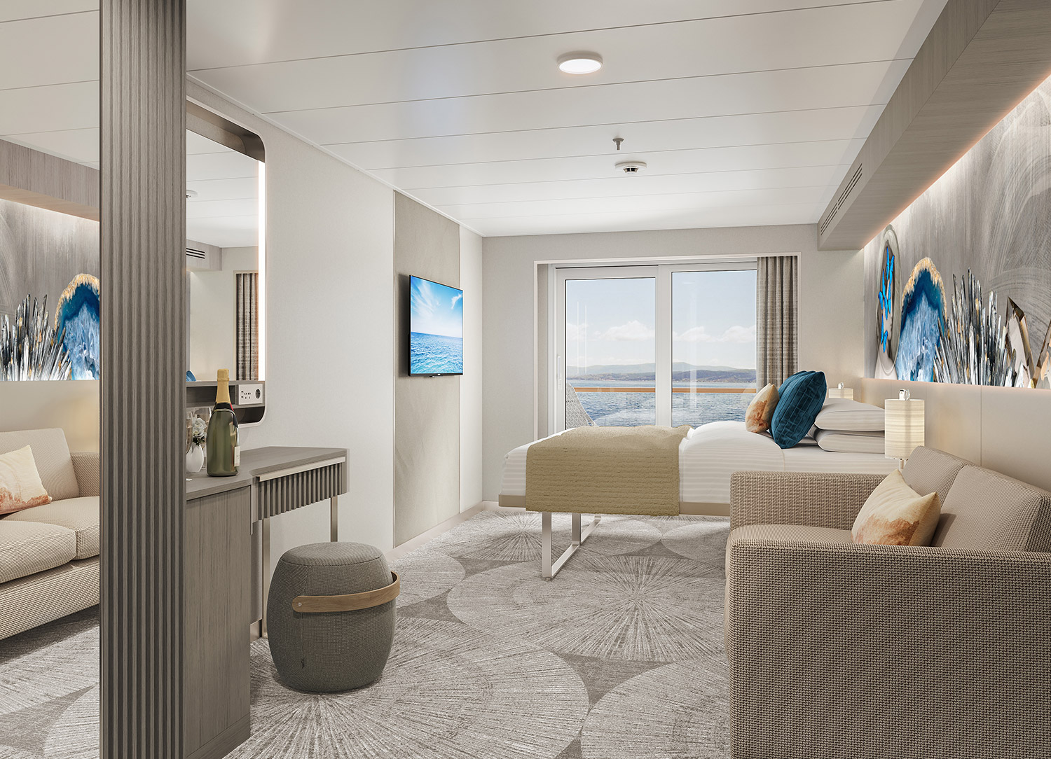 Aft-Facing Balcony - Bedroom