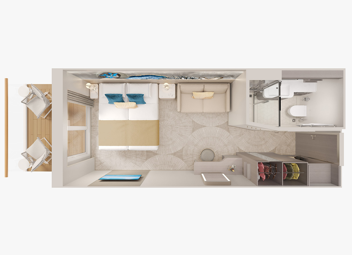 Aft-Facing Balcony - Schematic