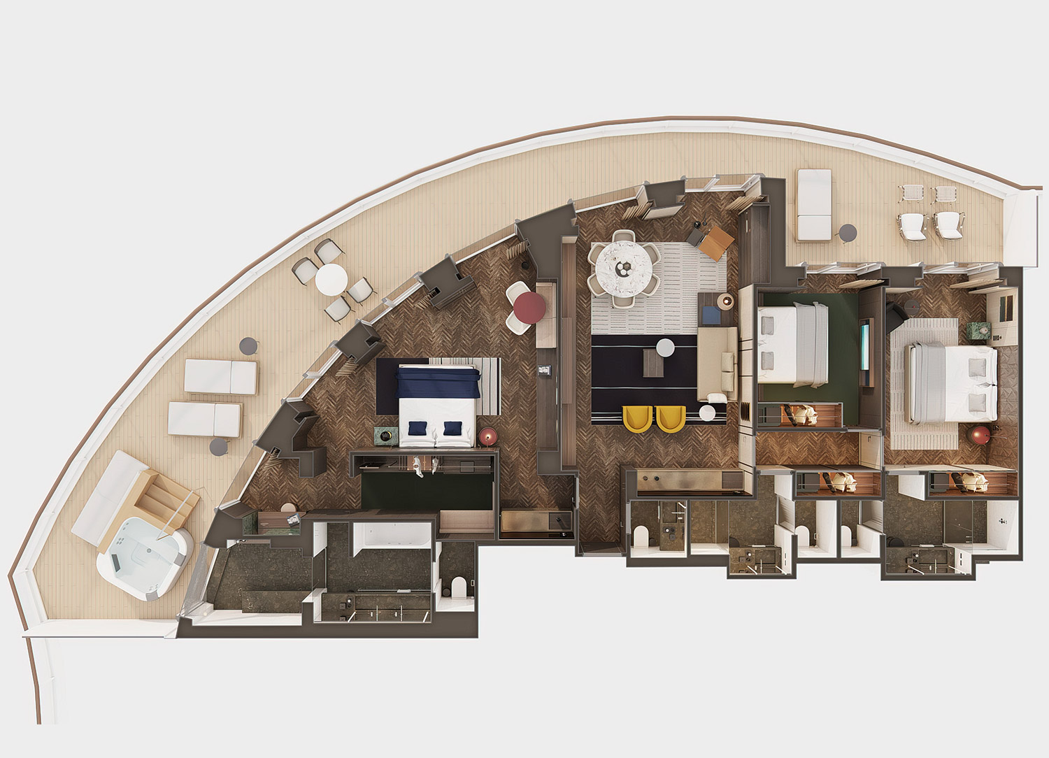 The Haven Premier Owner's Suite with Large Balcony - Schematic