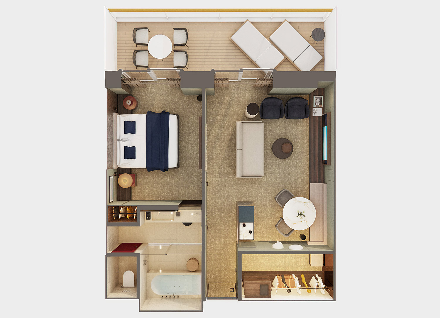 The Haven Owner's Suite with Large Balcony - Schematic