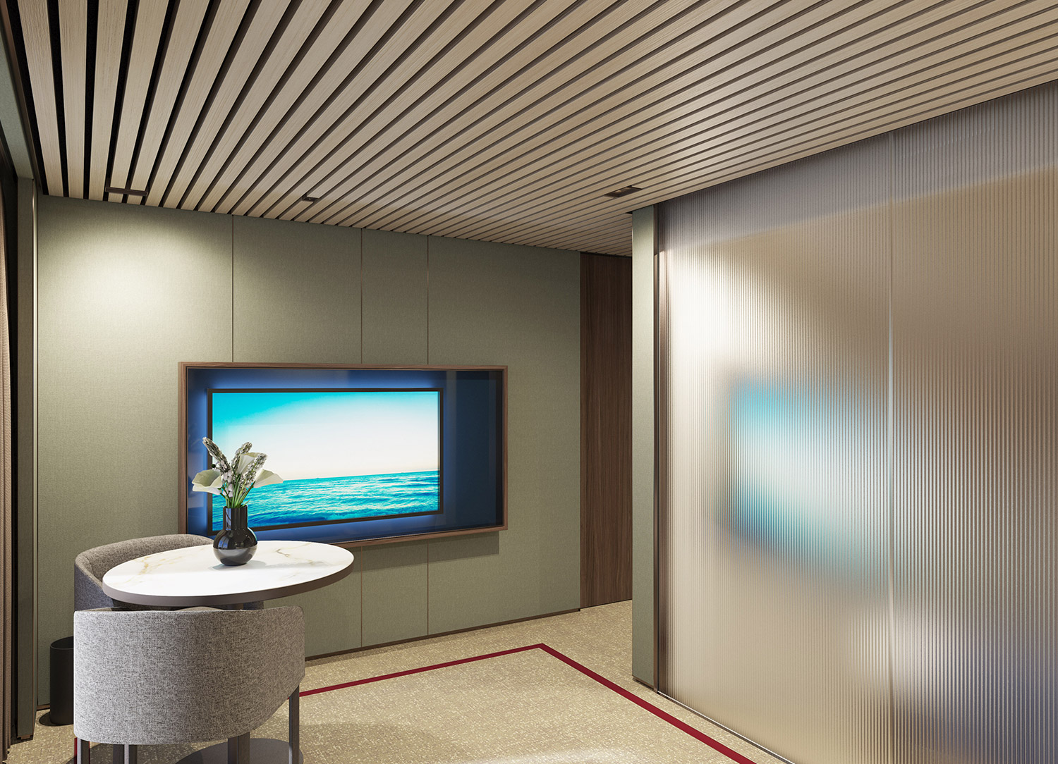 The Haven 2-Bedroom Family Villa with Large Balcony - Living Room