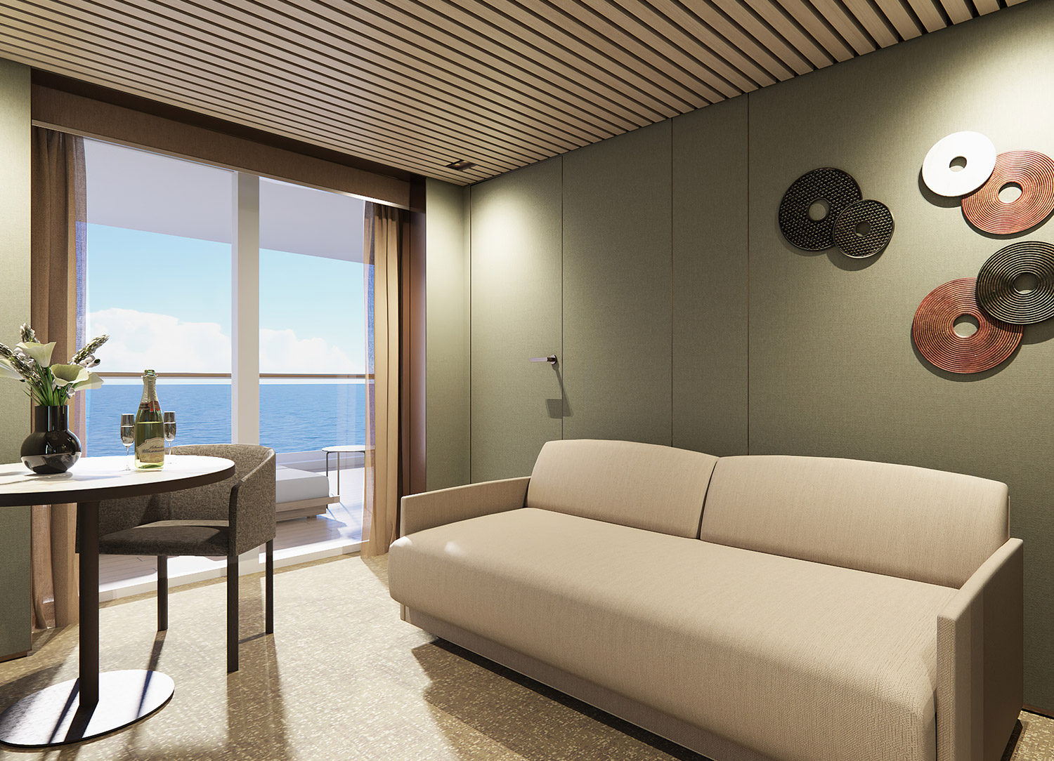 The Haven Aft-Facing Penthouse with Master Bedroom & Large Balcony - Living Room