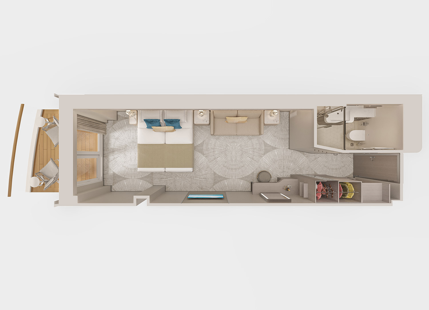 Family Club Balcony Suite - Schematic