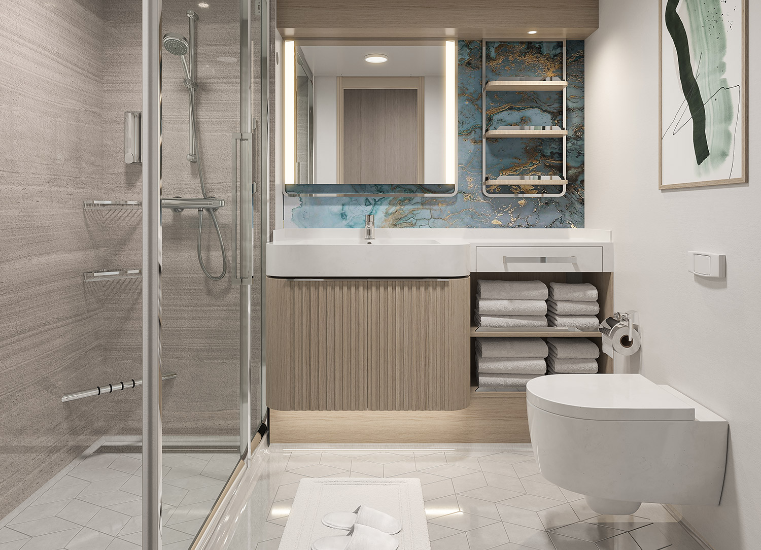 Oceanview with Round Window - Bathroom