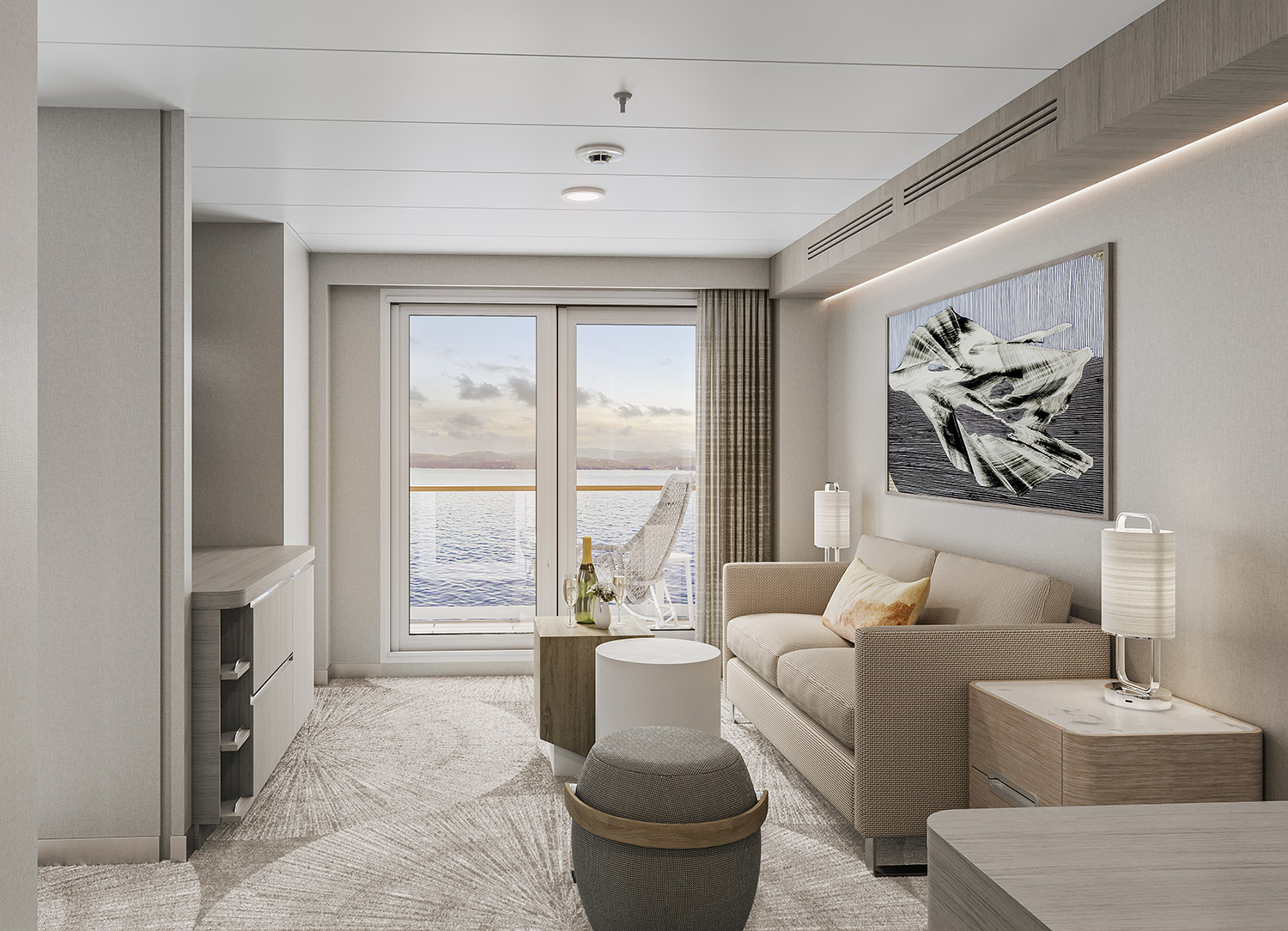 Family Suite with Master Bedroom & Balcony - Living Room