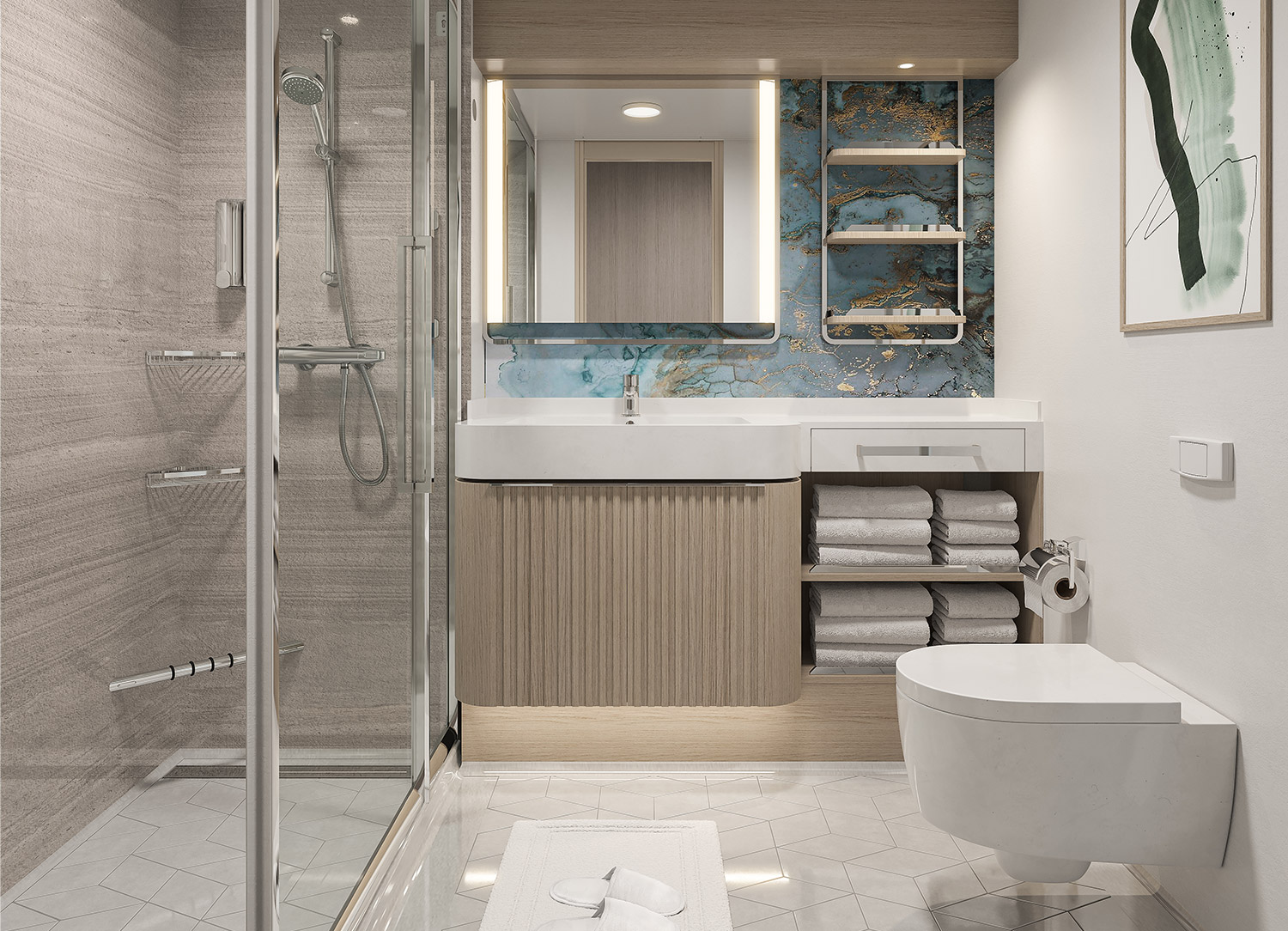 Family Suite with Large Balcony - Bathroom