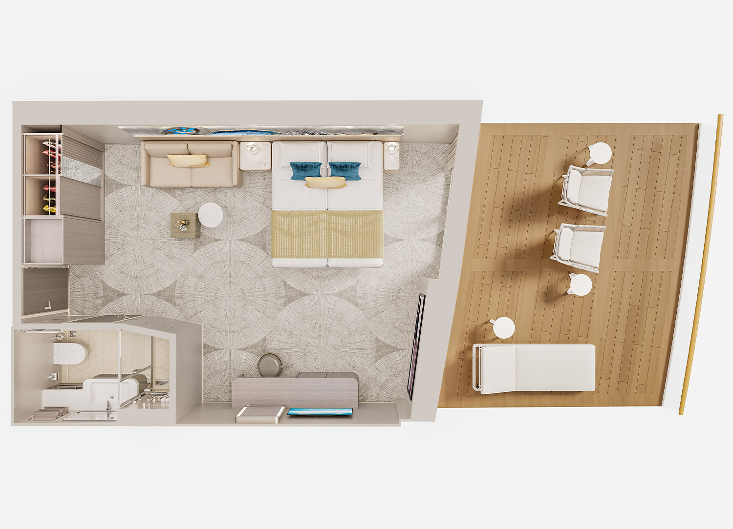 Family Suite with Large Balcony - Schematic