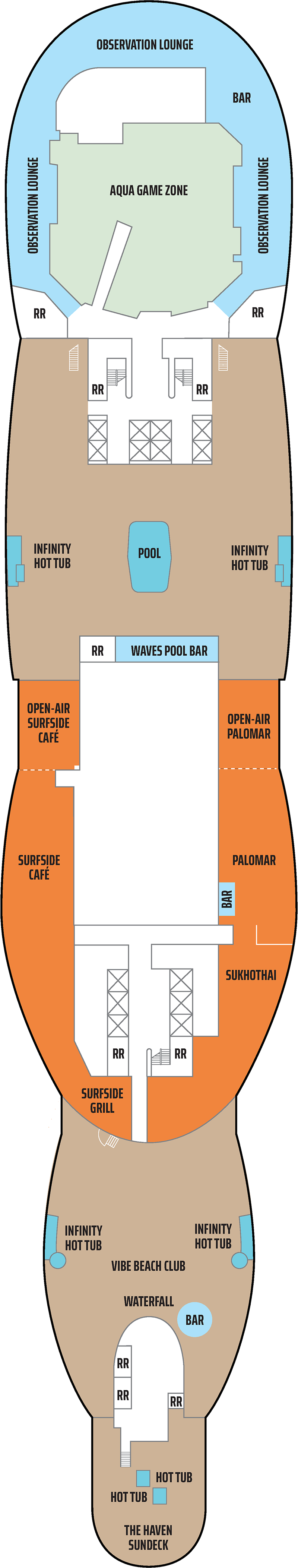 Deck 17 deck plan for Norwegian Aqua