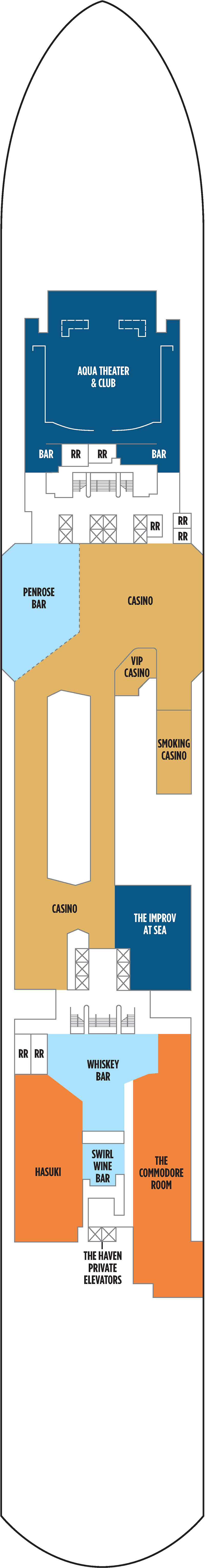Deck 6 deck plan for Norwegian Aqua