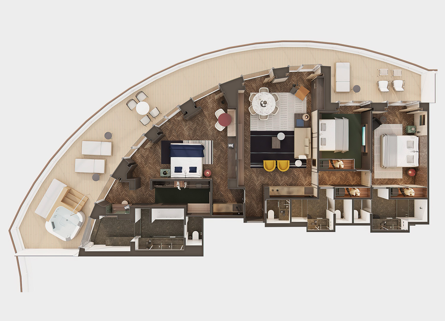 The Haven Premier Owner's Suite with Large Balcony - Schematic
