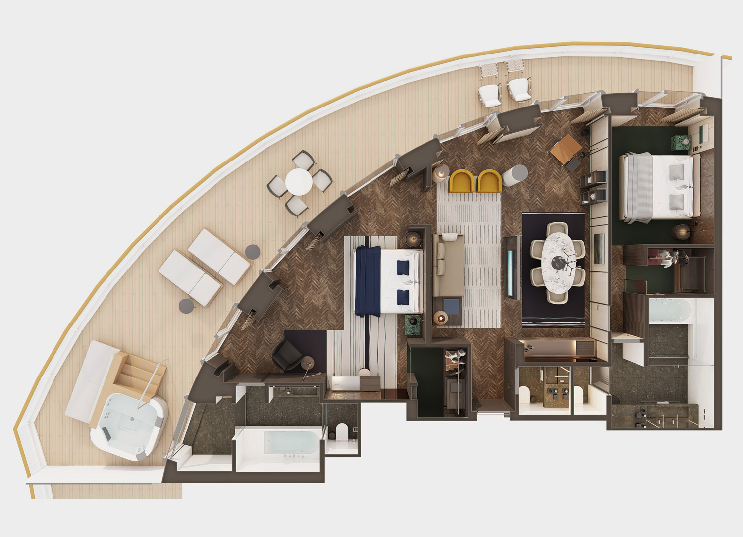The Haven Deluxe Owner's Suite - Schematic