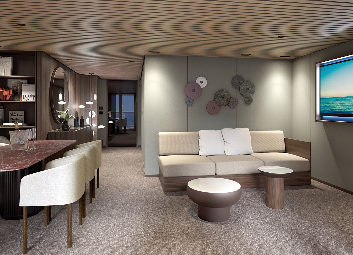 The Heaven 3-Bedroom Duplex Suite with Large Balcony - Living Room