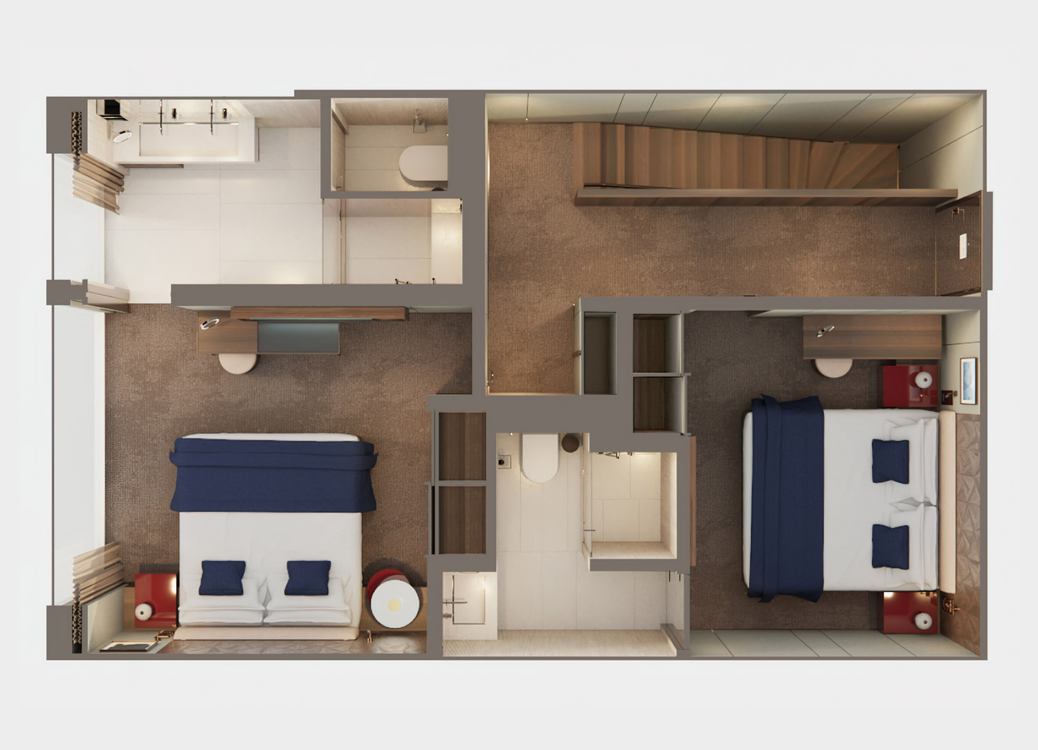 The Heaven 3-Bedroom Duplex Suite with Large Balcony - Schematic
