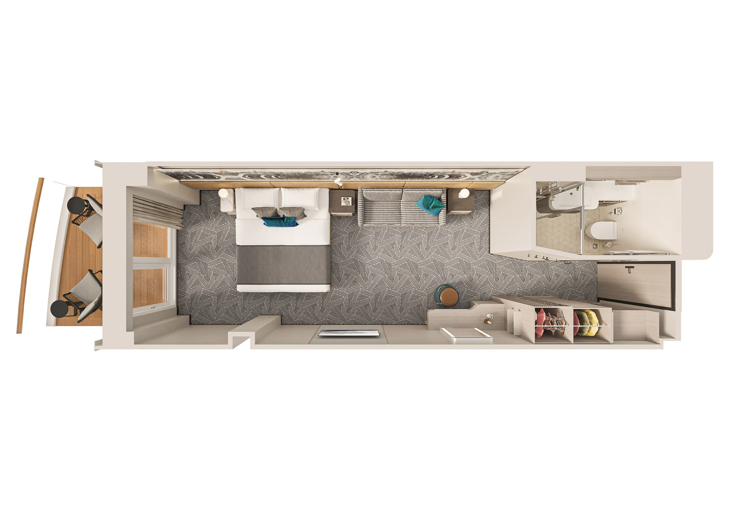 Family Club Balcony Suite - Schematic
