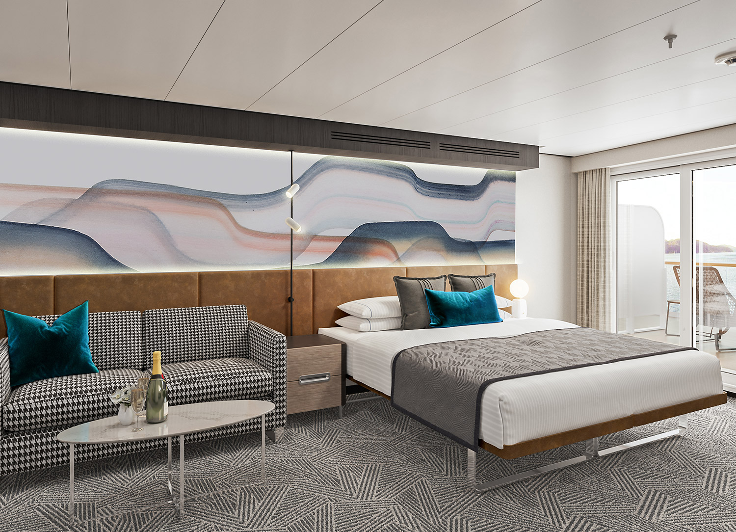Family Suite with Large Balcony - Bedroom