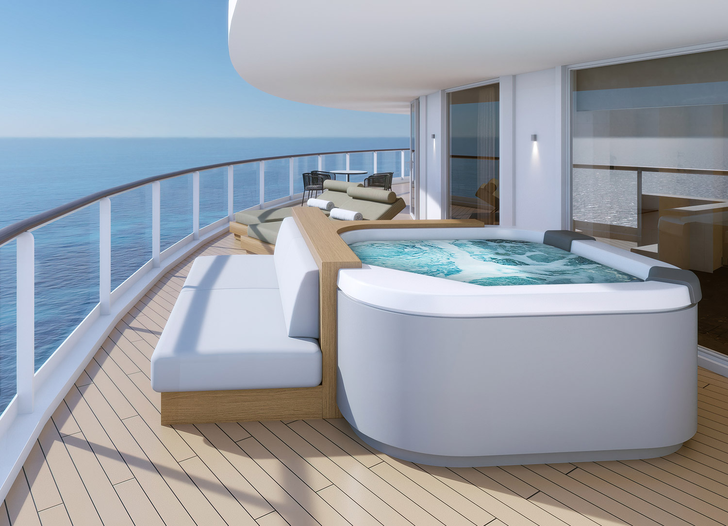 The Haven Aft-Facing Owner's Suite with Master Bedroom & Large Balcony - Hot Tub