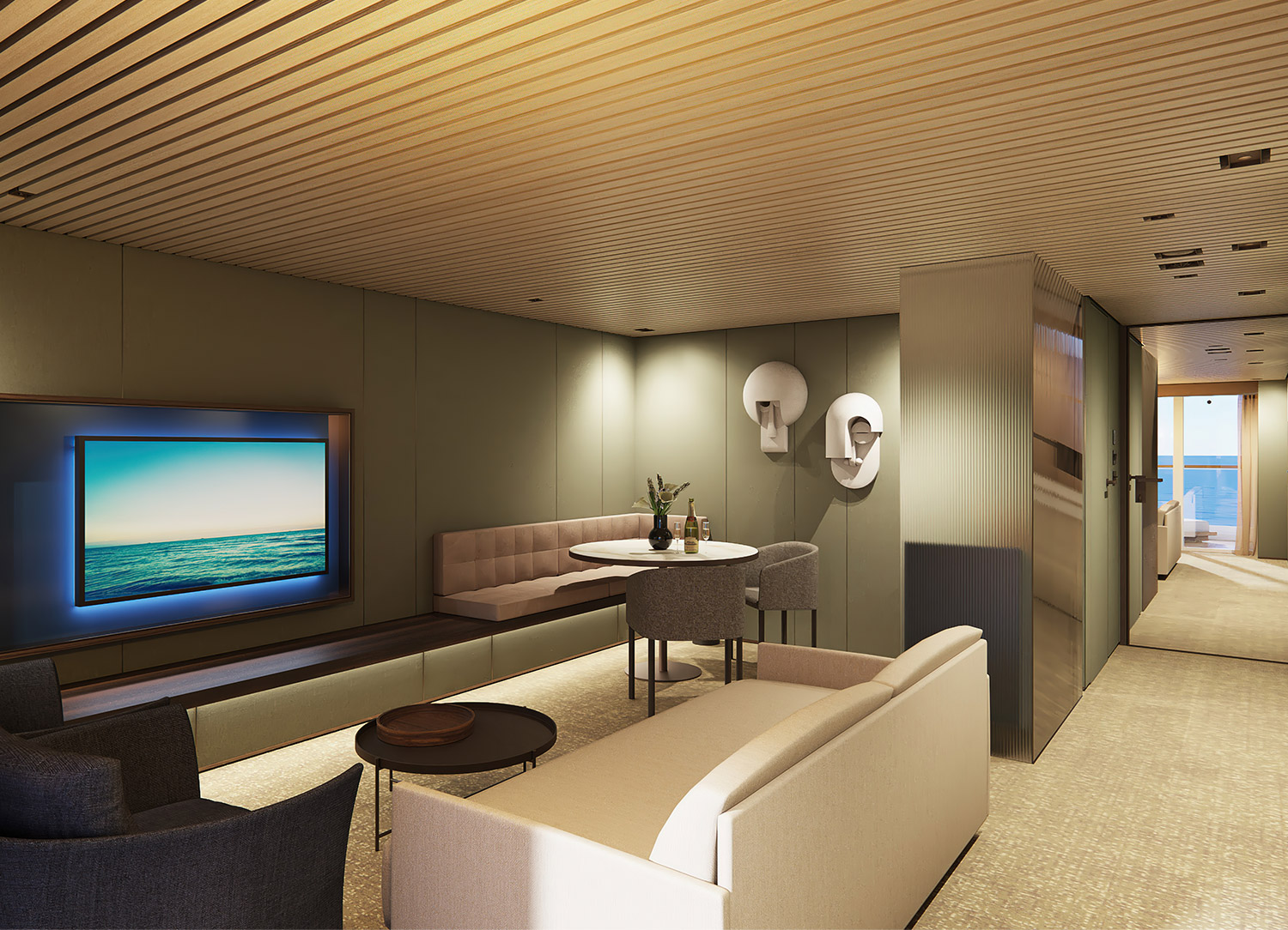 The Haven Owner's Suite with Large Balcony - Living Room