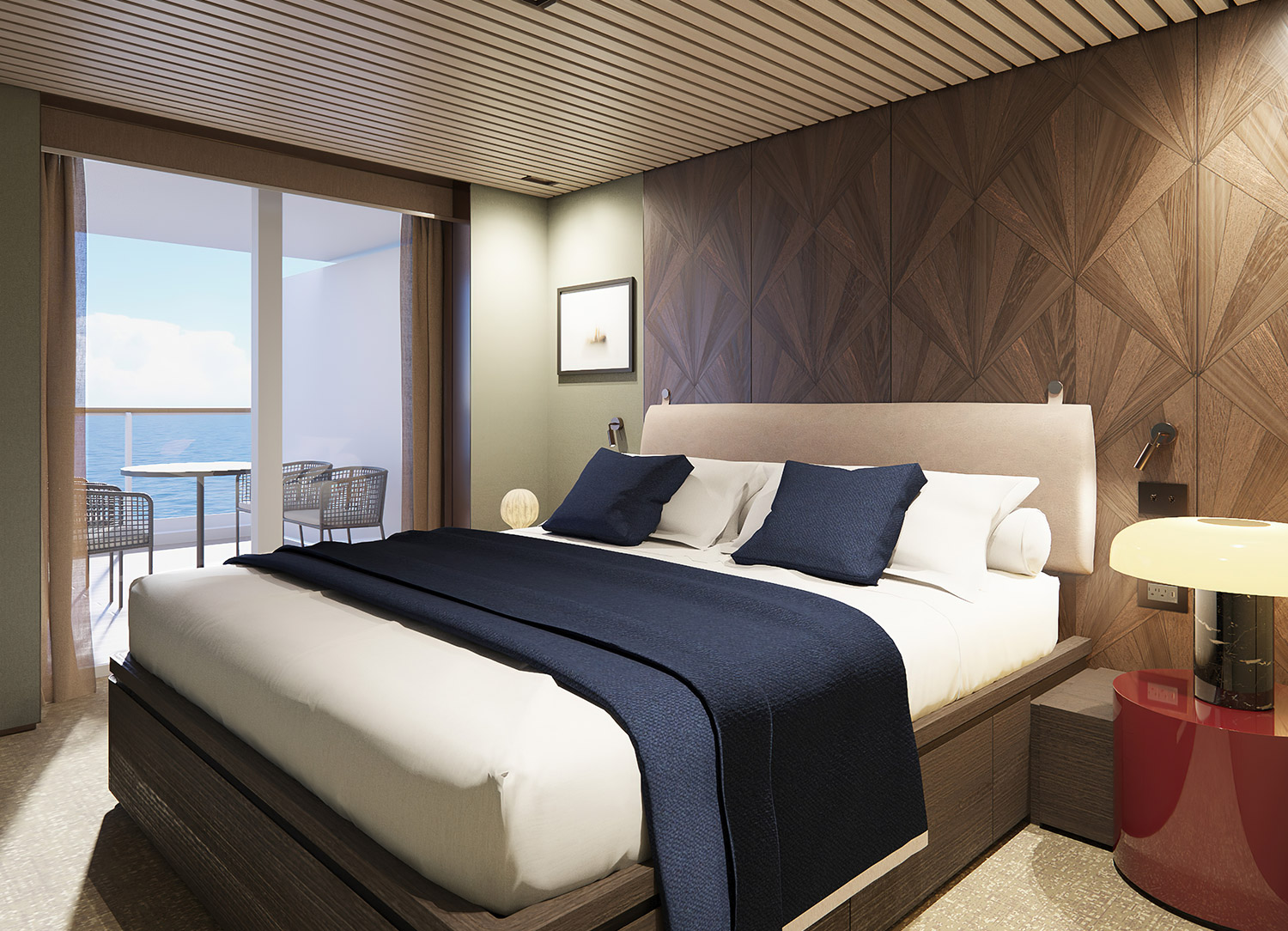 The Haven Aft-Facing Penthouse with Master Bedroom & Large Balcony - Bedroom
